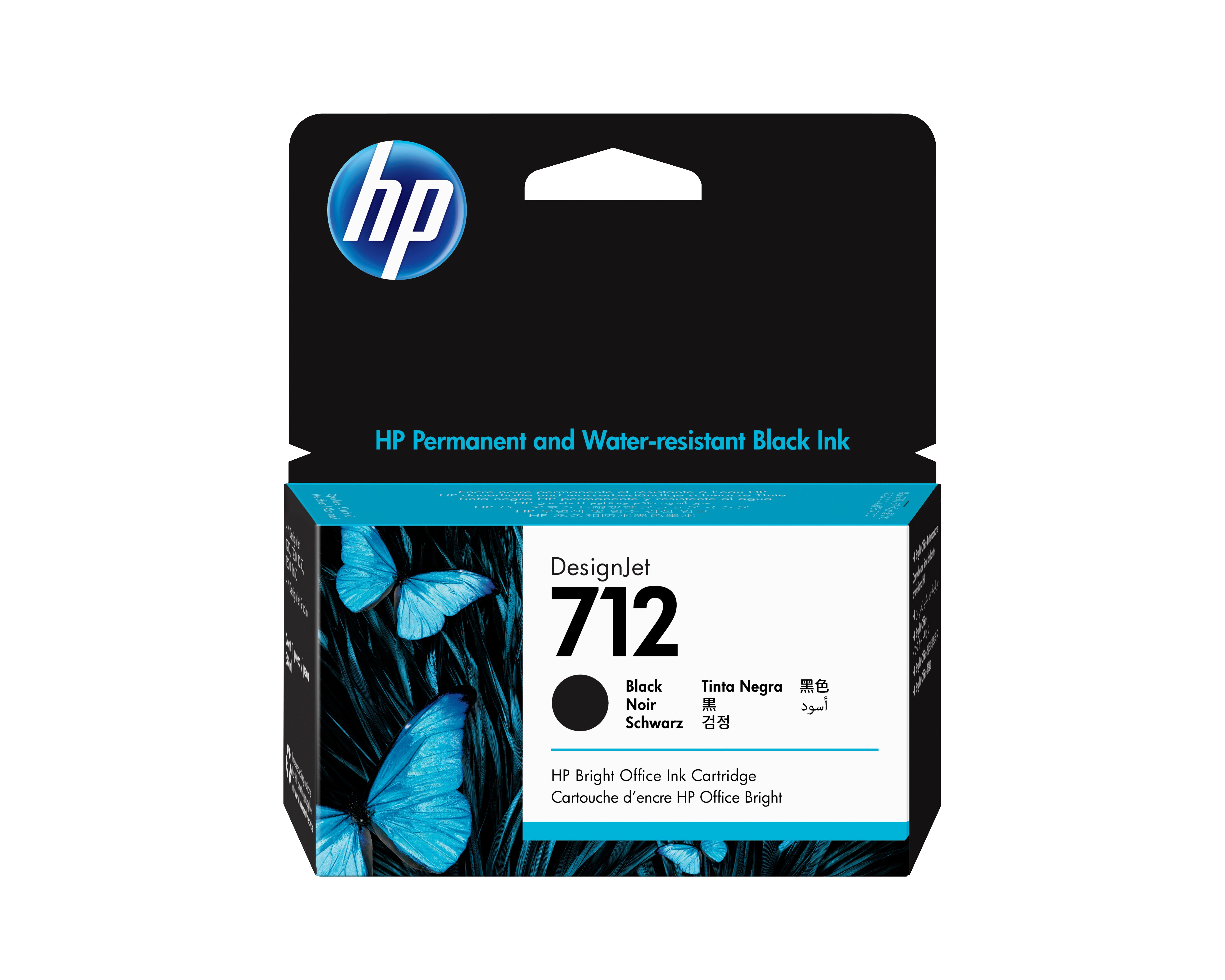 Tinta HP LF DesignJet 712 38ml Color Negro