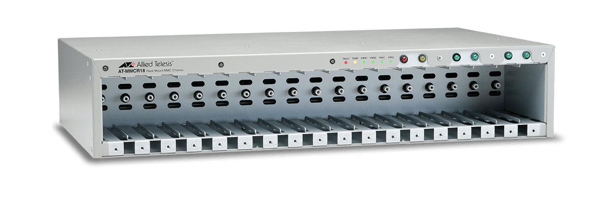 CHASSIS D/18 SLOTS PARA CONVERTIDORES DE MEDIOS SERIE MMC2000, PSU UNIVERSAL