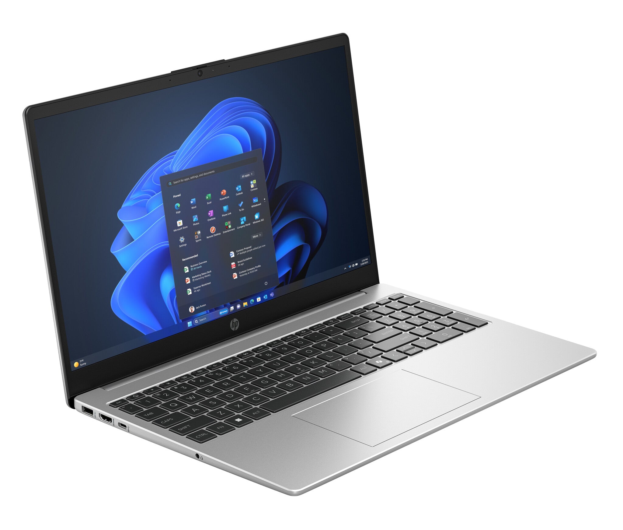 HP 255R G10 AMD Ryzen™ 3 7335U Computadora portátil 39.6 cm (15.6") Full HD 8 GB DDR5-SDRAM 512 GB SSD Wi-Fi 6 (802.11ax) Windows 11 Home Plata
