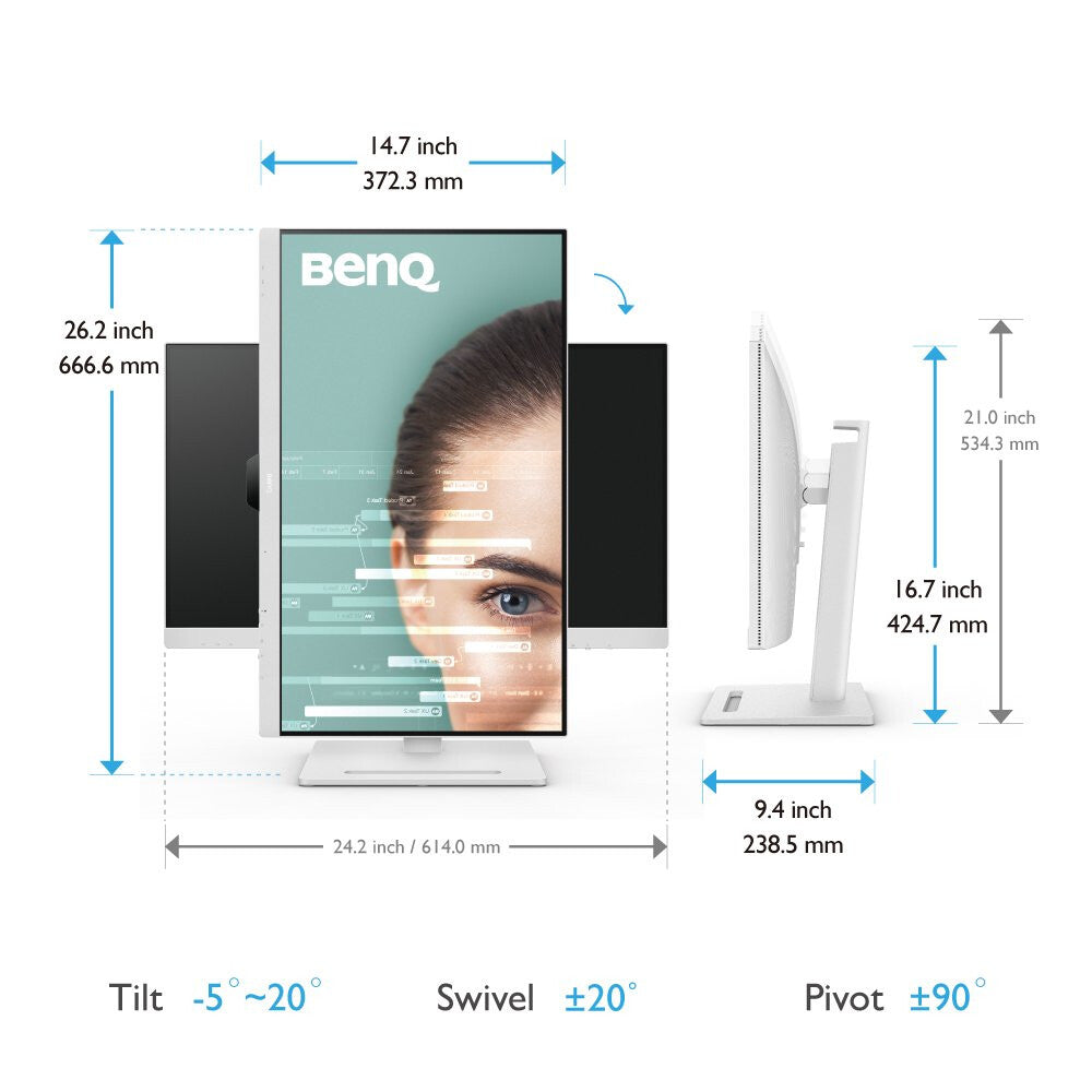 BenQ GW2790QT monitor de computadora 68.6 cm (27") 2560 x 1440 Pixeles Quad HD LED Blanco