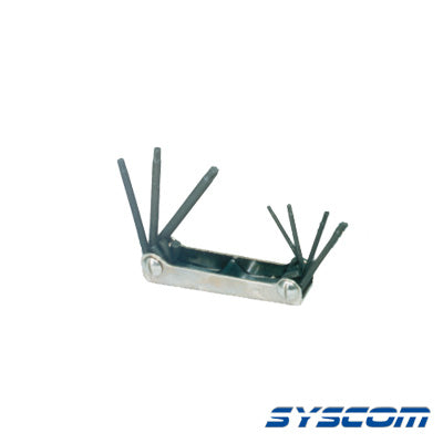 Juego de 7 Llaves TORX: T6, T7, T8, T9, T10, T15 y T20.