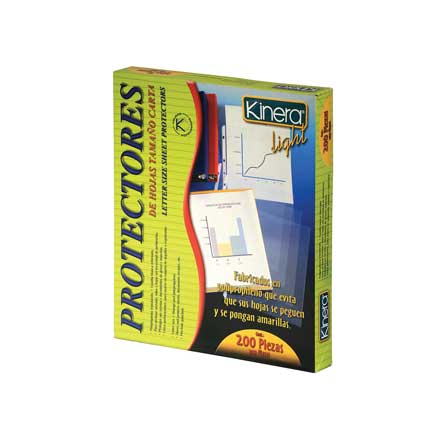 MICA KINERA LIGHT 370 SHEET PROTECTORS WITH 200