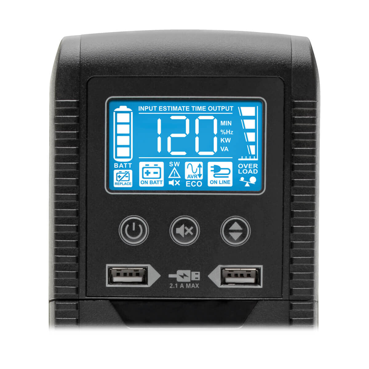 Tripp Lite ECO1000LCD UPS Interactivo con USB y 8 tomacorrientes - 120V, 1000VA, 600W, 50Hz / 60Hz, AVR, Serie ECO, ENERGY STAR