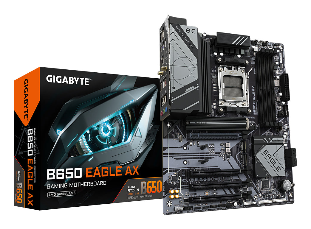 Gigabyte B650 EAGLE AX Motherboard 192GB DDR5 AM5 ATX 3xM.2 HDMI/DP
