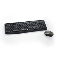 VERBATIM Silent and Wireless Blue LED Keyboard and Mouse - Black