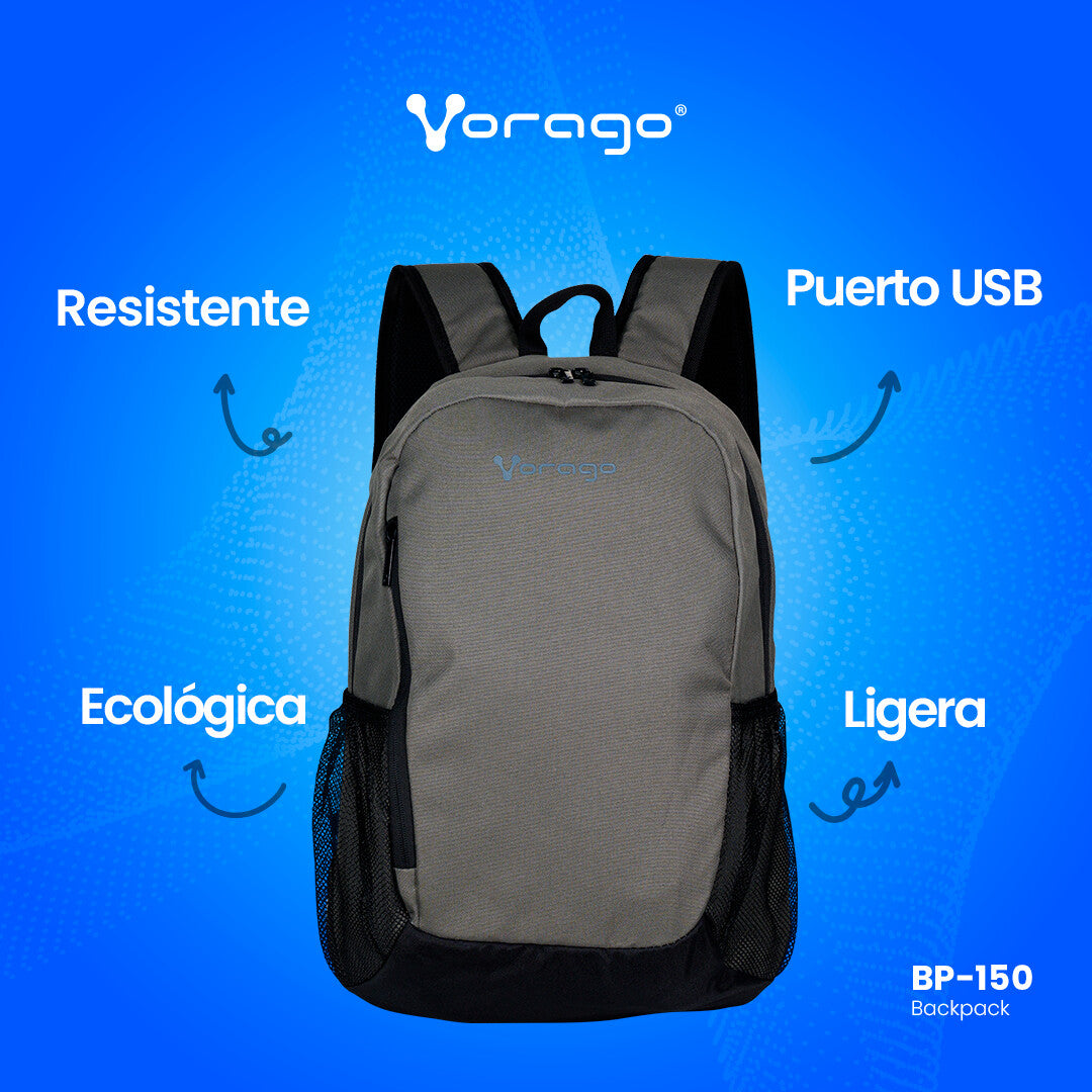 Vorago BP-150-GR maletín para laptop 39.6 cm (15.6") Mochila Gris