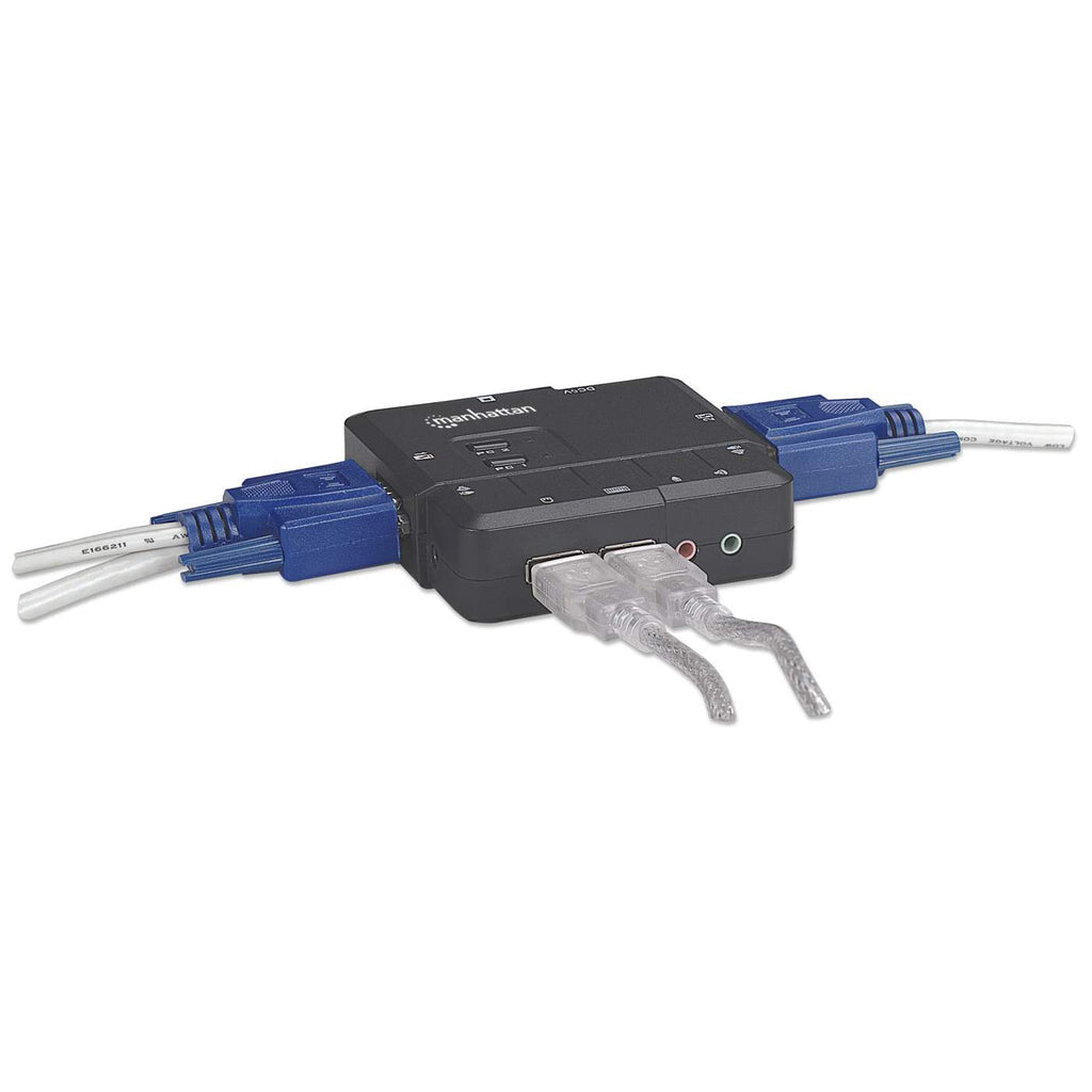 Manhattan Switch KVM Compacto de 2 Puertos