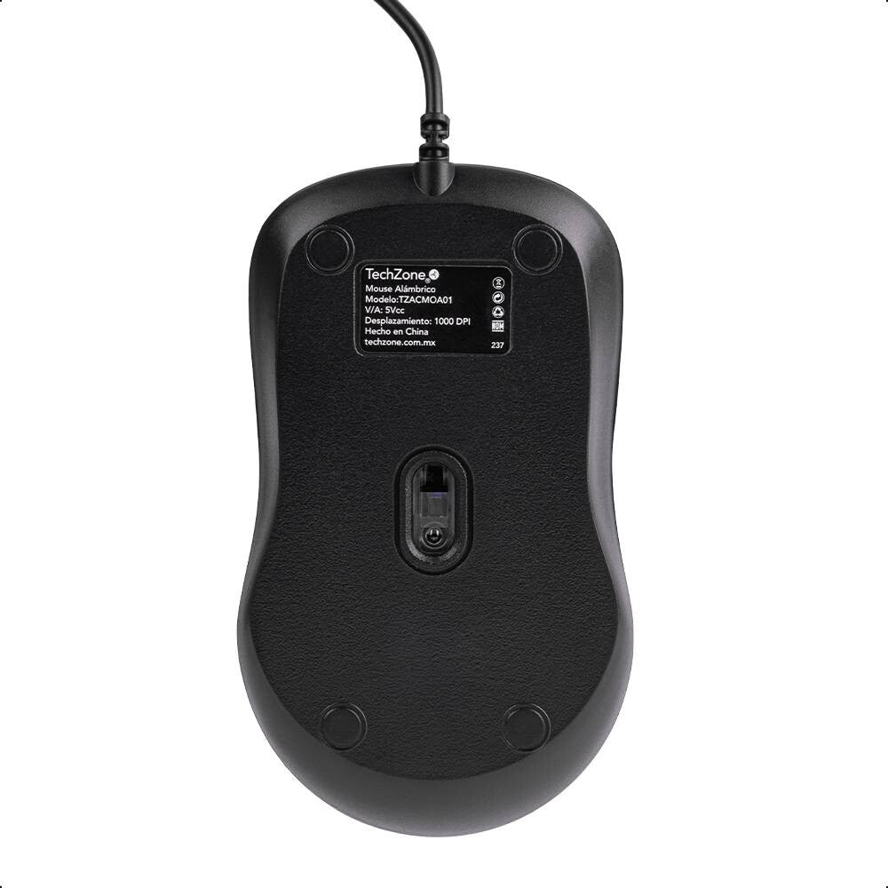 TechZone TZACMOA01 ratón Hogar Ambidiestro USB tipo A IR LED 1200 DPI