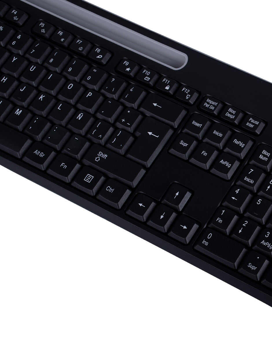 TechZone Tasking Grey teclado Ratón incluido Universal RF inalámbrico QWERTY Negro, Gris
