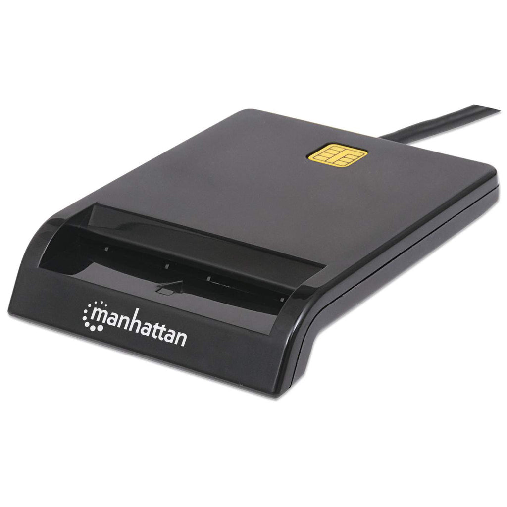 Manhattan Smart Card Reader, External, Contact, USB, Black
