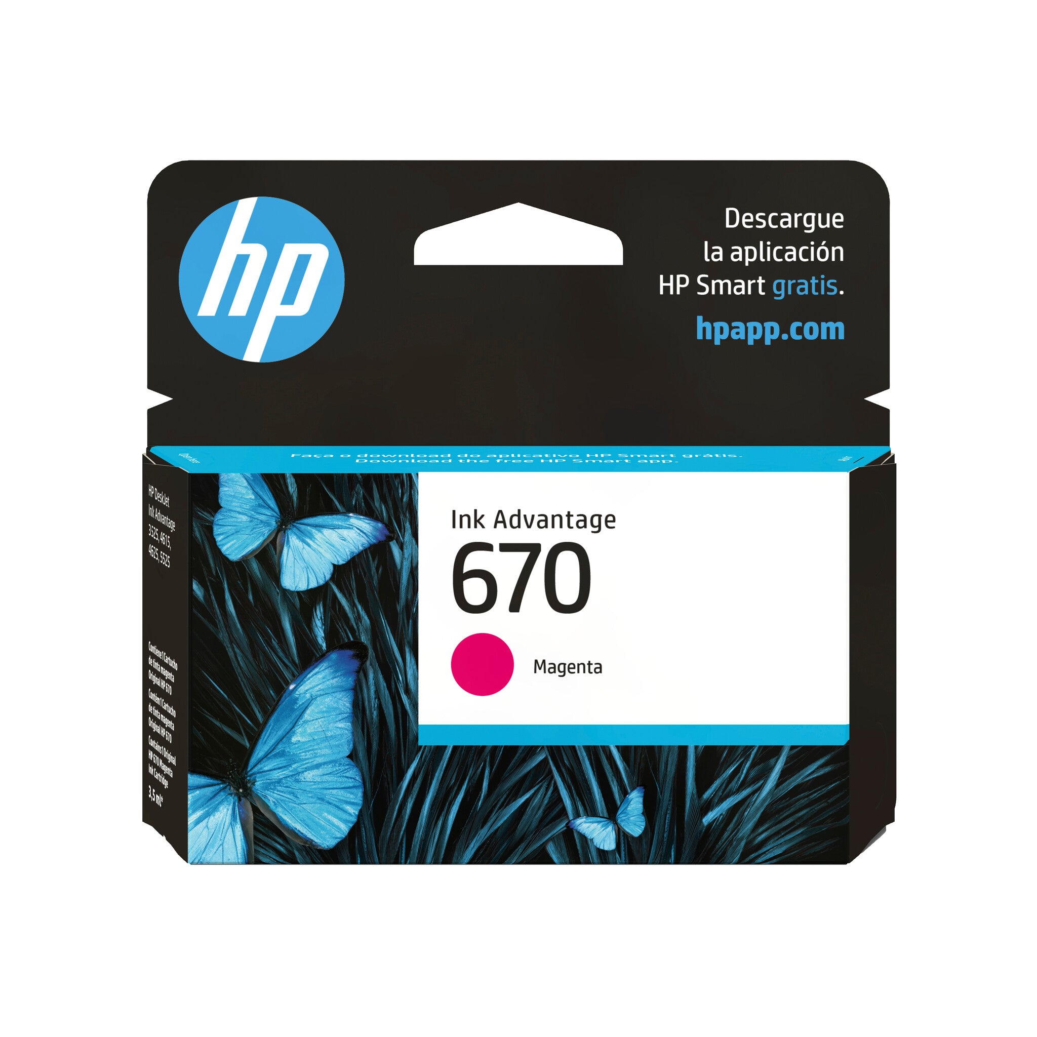 HP Cartucho original de tinta magenta 670 Advantage