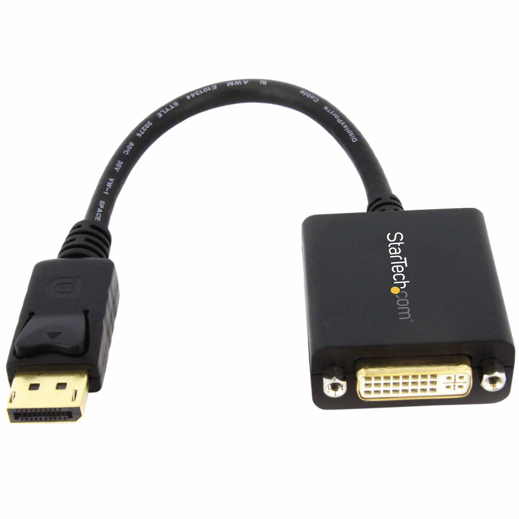 ADAPTADOR DE VIDEO DISPLAYPORT A DVI - CONVERTIDOR EXTERNO - DP MACHO - DVI HEMBRA - HASTA 1920X1200 - CABLE PASIVO - STARTECH.COM MOD. DP2DVI2