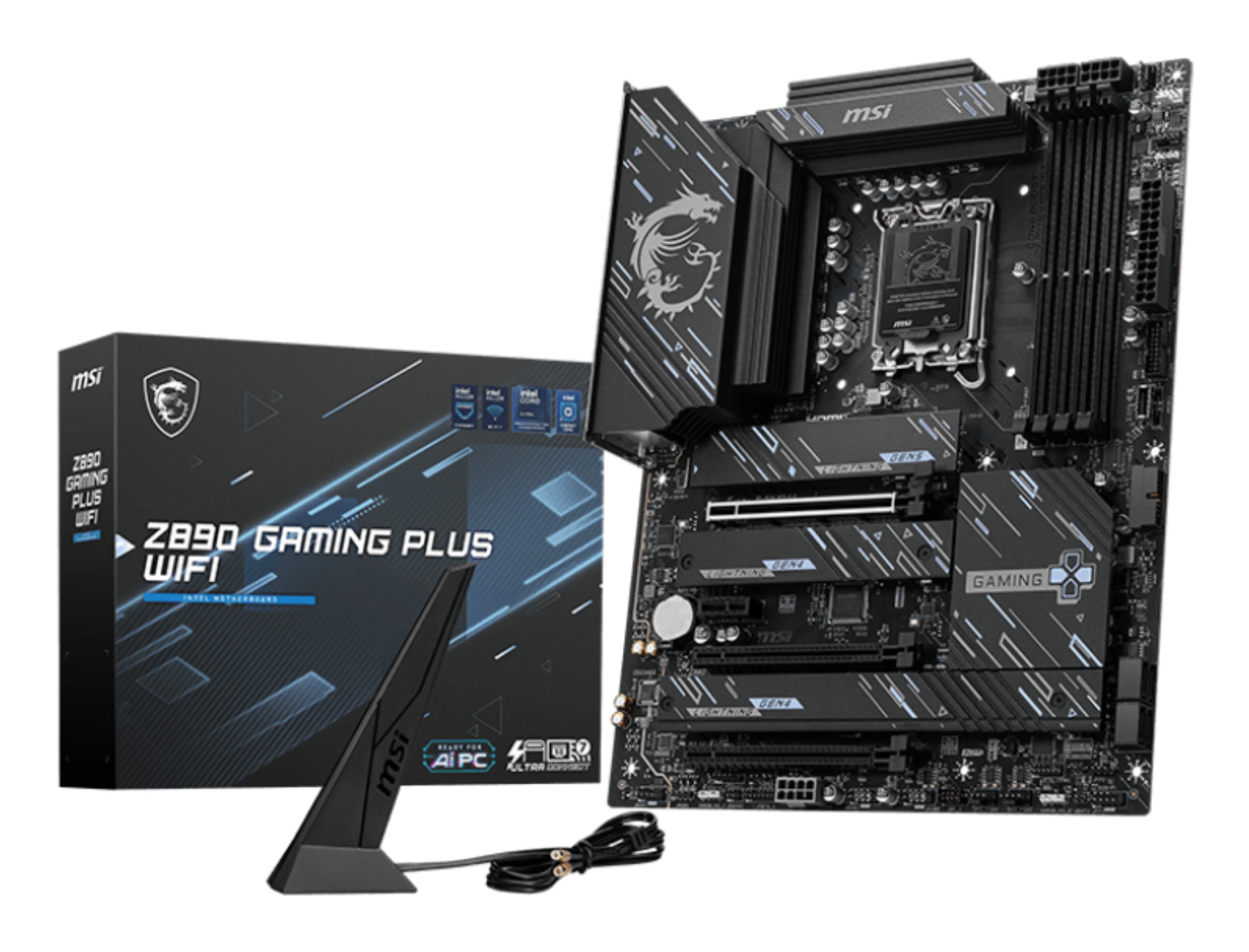 Tarjeta Madre MSI Z890 GAMING PLUS WIFI ATX LGA 1851 Intel Z890 256GB DDR5 HDMI/DP para Intel