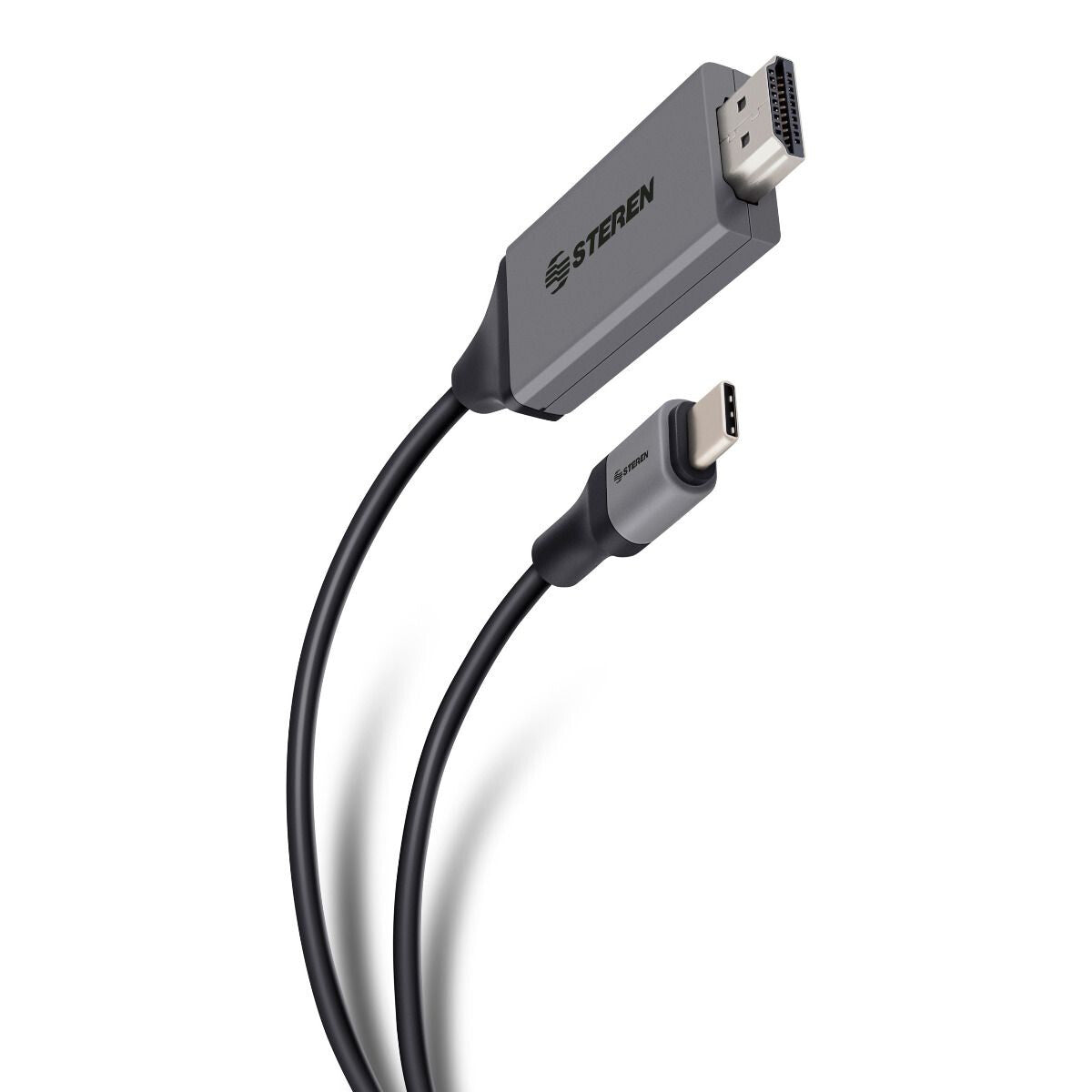 Steren USB-4710 adaptador de cable de vídeo 2 m USB Tipo C HDMI Negro