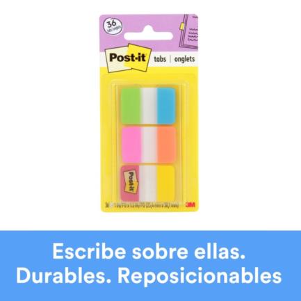 3M Rigid Adhesive Flags Bright Colors 2.5x3.8cm Pk/36 Tabs
