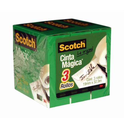 Magic Tape 3M 19x33m Pack of 3