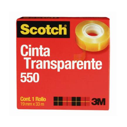3M Scotch Tape 550 19x33 Clear Adhesive