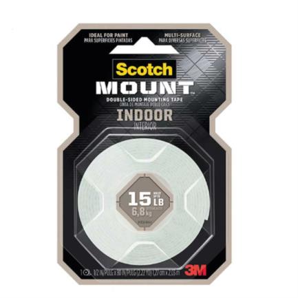 3M 110H Double-Sided Indoor Mounting Tape 1.27cm x 2m