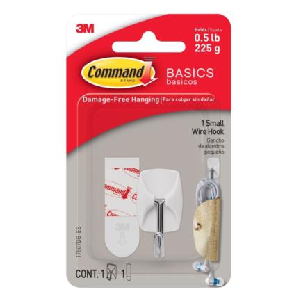 3M Command Basic 1 Wire Small White Hook