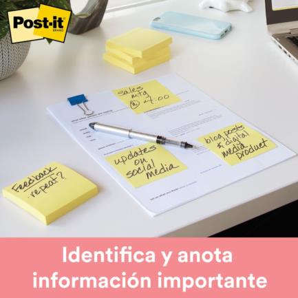 3M Post-it Notes 653 1.5x2" Yellow 100 Sheets per Pad, 12-pack