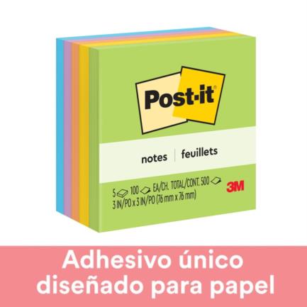 3M Post-It Ultra Notes 7.6x7.6 cm, 5 Blocks, 100 Sheets/Block