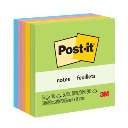 3M Post-It Ultra Notes 7.6x7.6 cm, 5 Blocks, 100 Sheets/Block
