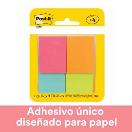 3M Post-It Neon Mini Notes 34.9mm x 47.6mm 1 Pad w/200 Sheets