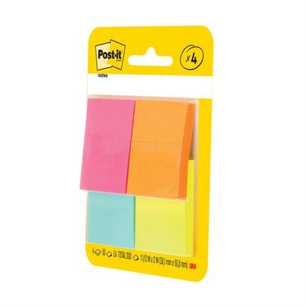 3M Post-It Neon Mini Notes 34.9mm x 47.6mm 1 Pad w/200 Sheets