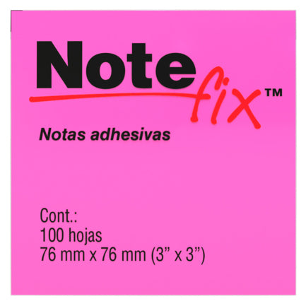 Notas Adhesivas 3M Notefix 3x3 Colores Neon Paq/100 Hjs