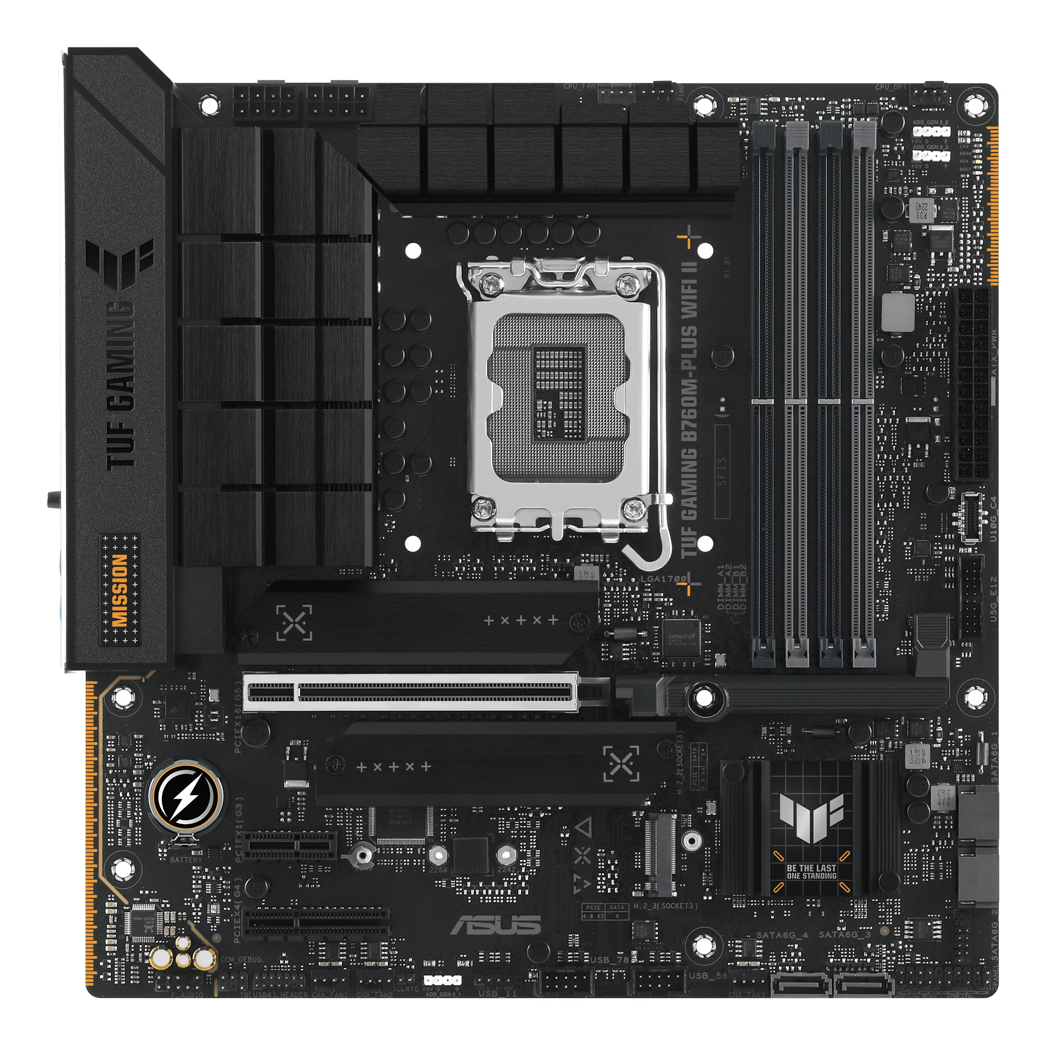 Tarjeta Madre Asus TUF Gaming B760M-PLUS WIFI II 4xDDR5 192GB 7800Mhz PCIe 5.0 M.2 HDMI DP S 1700 13th 14th mATX Wi-Fi6E