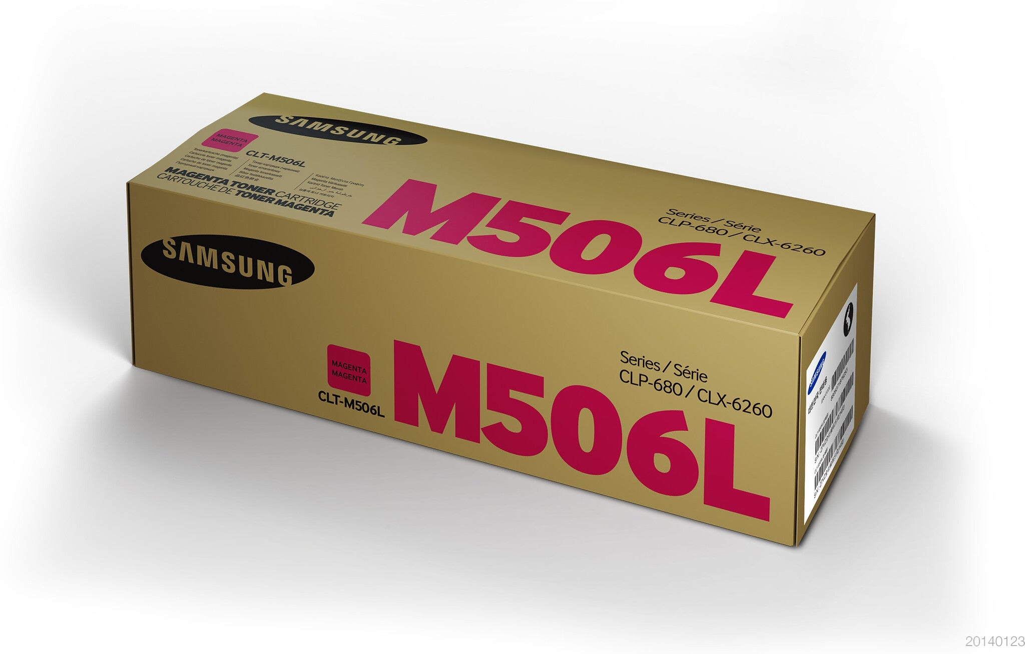 Samsung Cartucho de tóner original HP CLT-M506L de alto rendimiento, magenta
