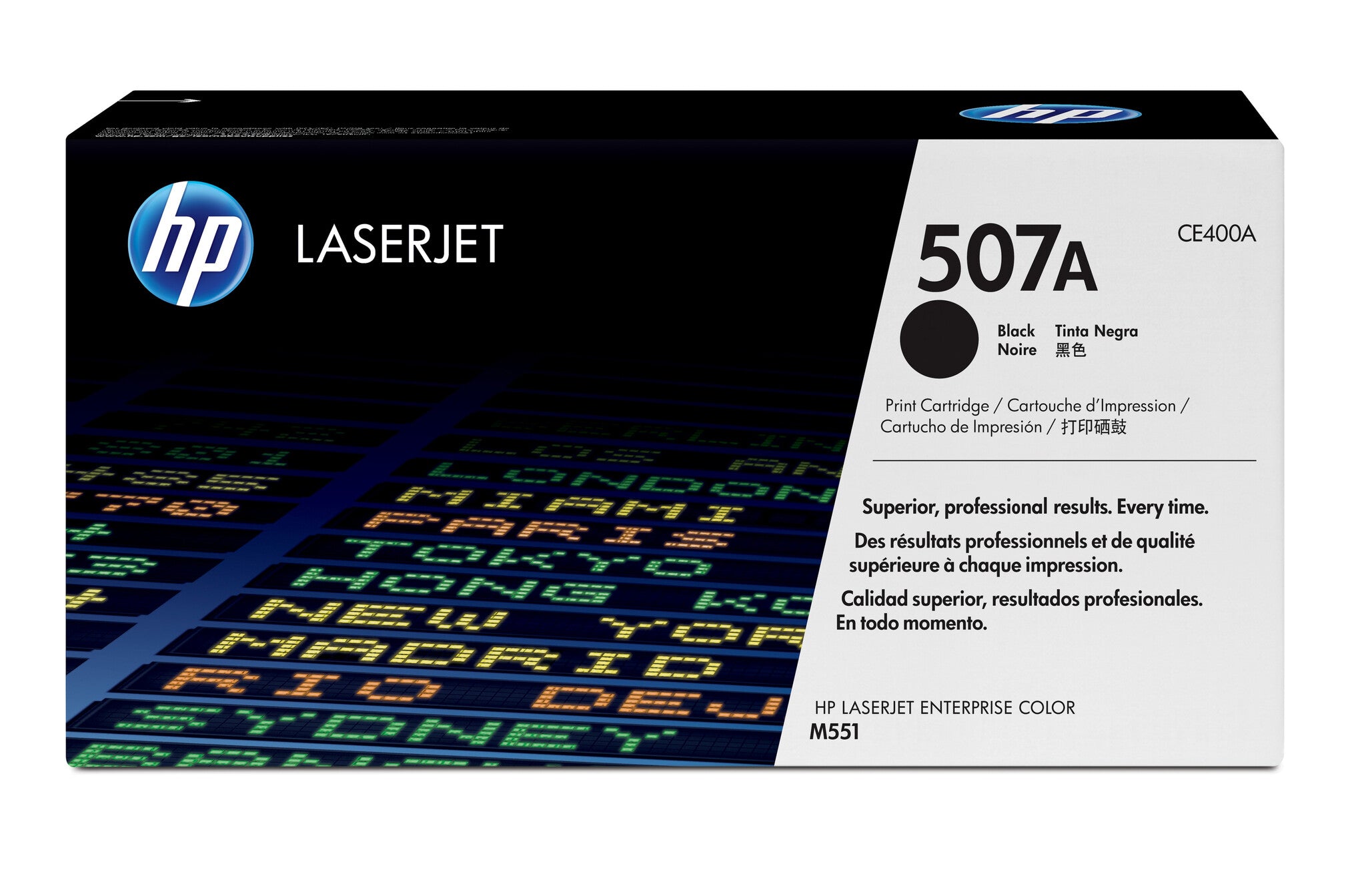 HP Cartucho original de tóner negro 507A LaserJet