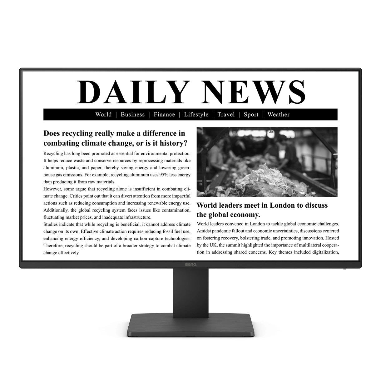 BenQ 23.8" GW2491 Full HD Monitor, 1920x1080 Resolution, IPS Panel, Eye-Care, HDMI/DisplayPort