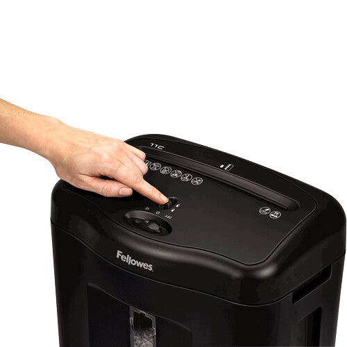 Fellowes Powershred 11C trituradora de papel Trituración cruzada 72 Db 22.9 cm Negro
