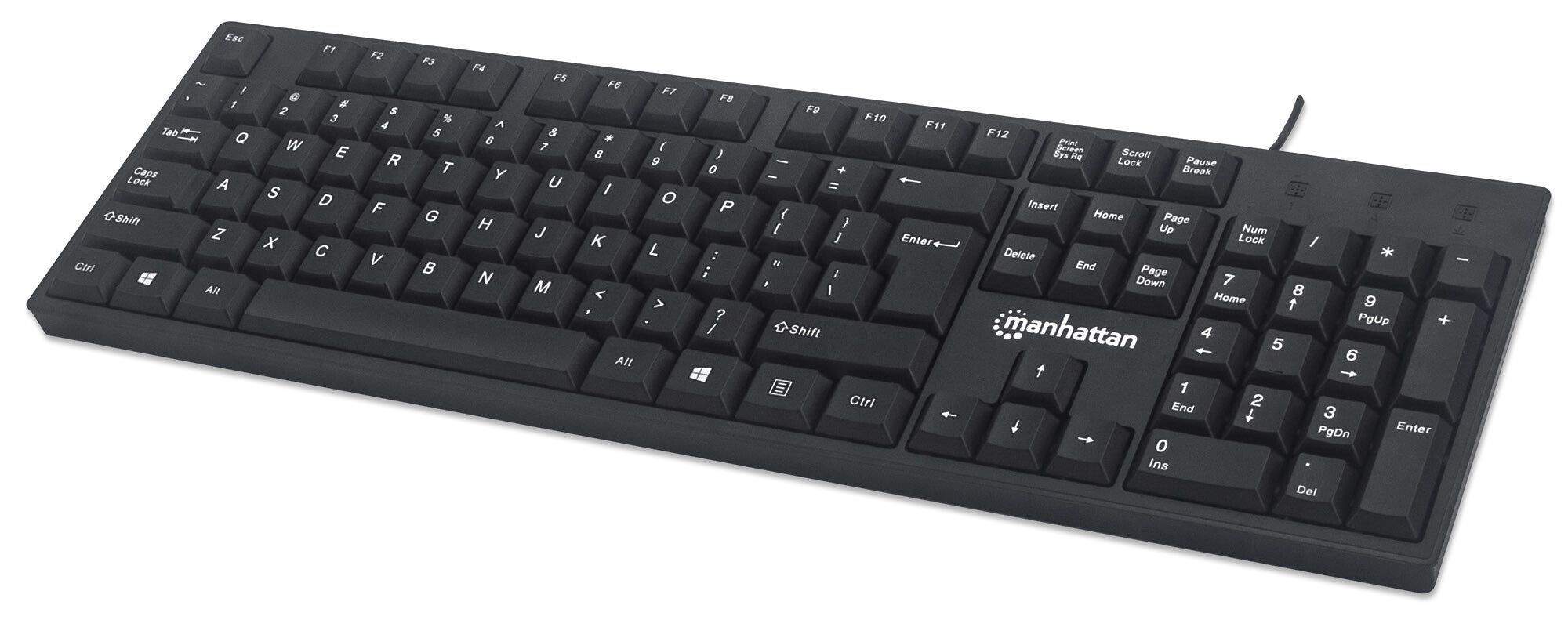 Manhattan 179324 teclado Oficina USB QWERTZ Negro