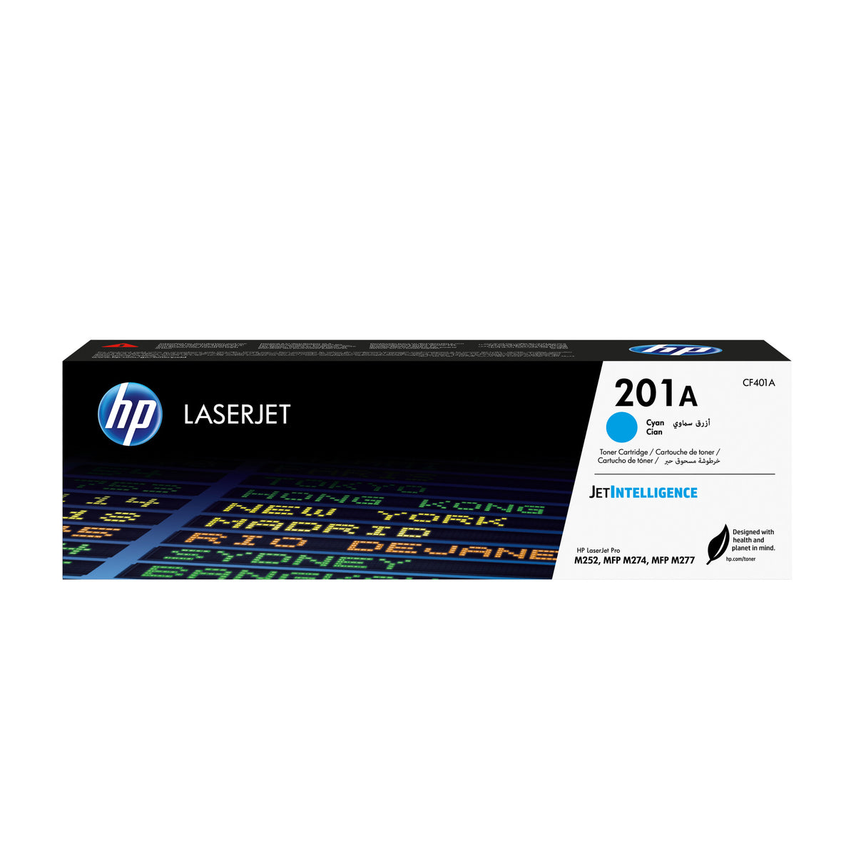 HP Cartucho de tóner original LaserJet 201A cian