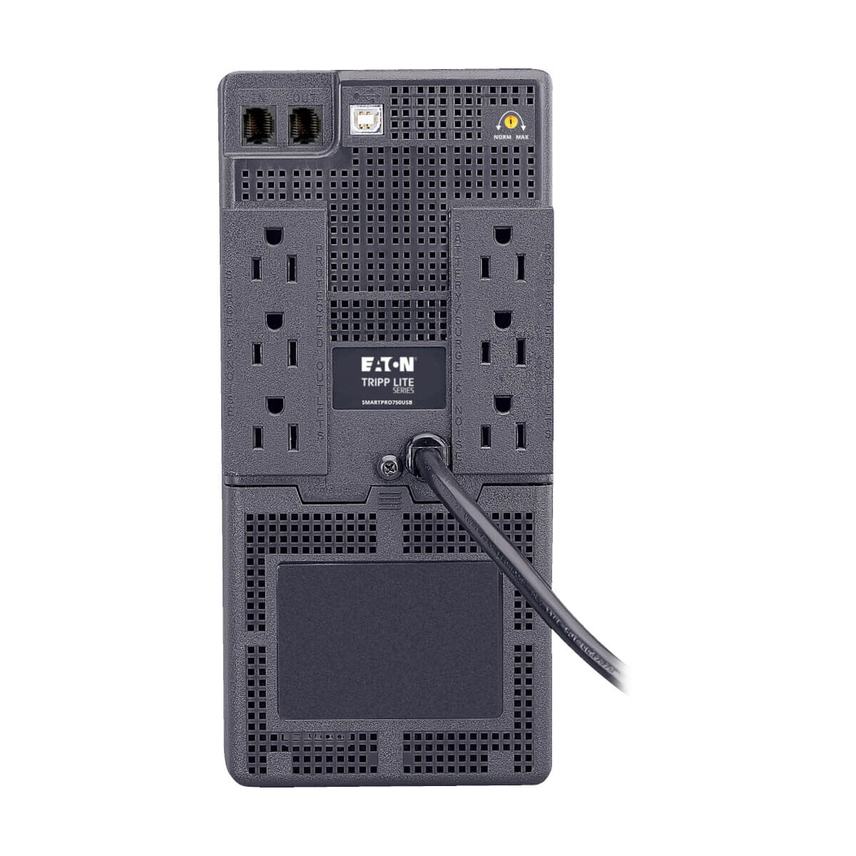 Tripp Lite SMART750USB UPS interactivo SmartPro de 120V, 750VA y 450W, AVR, torre, USB, tomacorrientes solo para sobretensiones