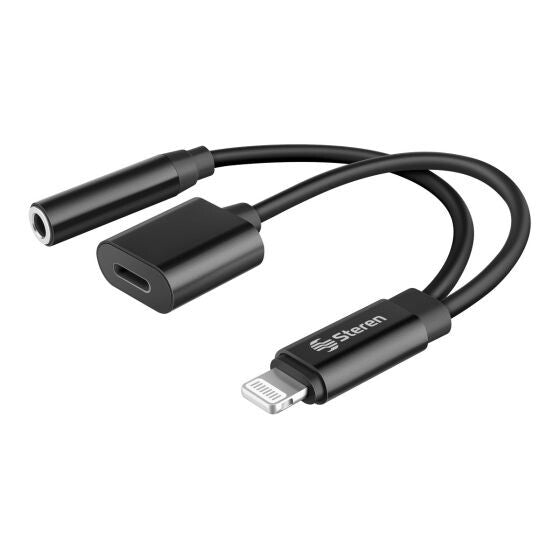 Steren POD-457 cable Lightning 0.8 m Negro