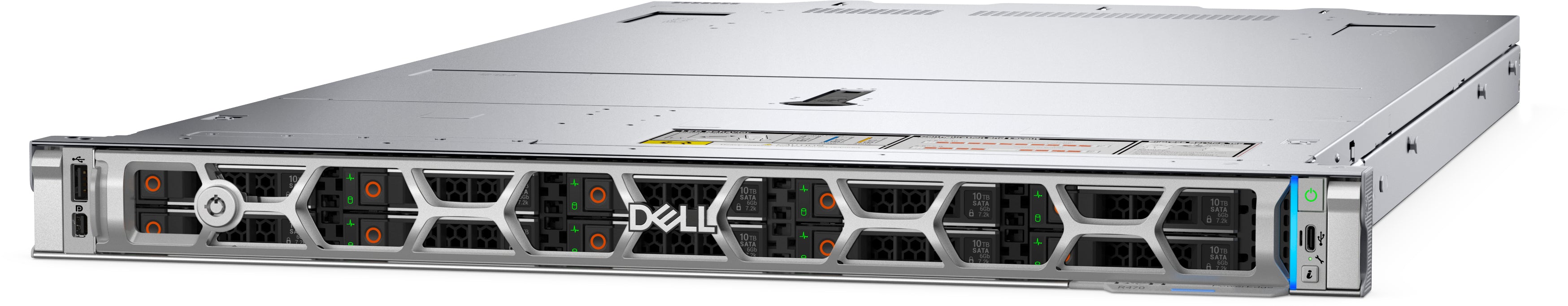 Servidor Dell R470 Intel Xeon6 Performance 6511P 2.3G 16C 4 x 32GB PERC H965i 480GB SSD iDRAC10 17G PSNBD 3Y