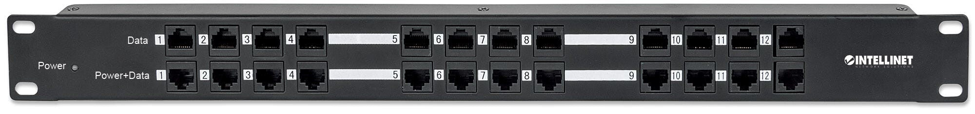 Intellinet Patch Panel de 12 puertos Passive PoE