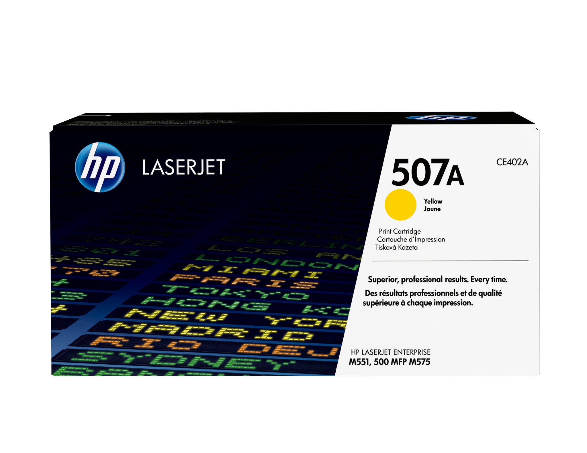 HP Cartucho original de tóner amarillo 507A LaserJet