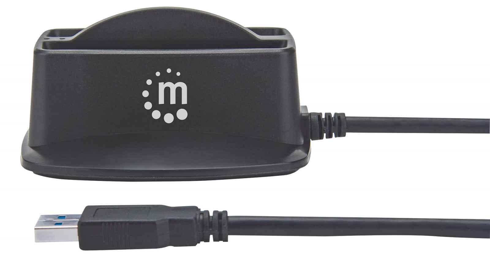 Manhattan Base de conexión dual USB 3.0 SuperSpeed y disco duro SATA 2.5"