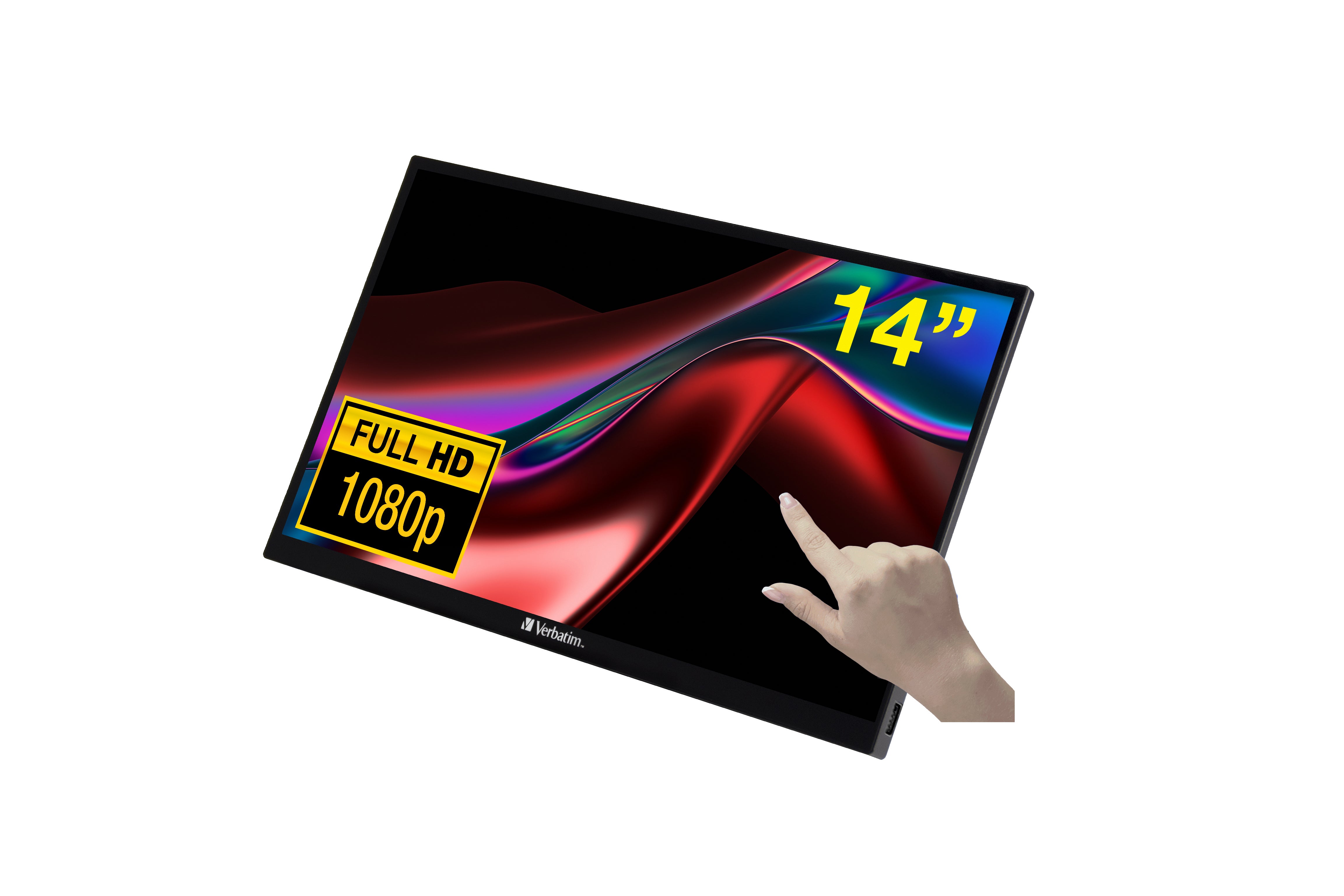 Verbatim 14" Portable Touch Monitor Full HD 1080p 1920x1080 IPS HDMI/USB Resolution