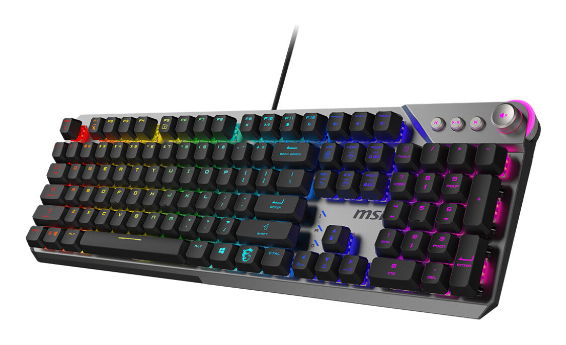 MSI STRIKE 600 SILEN teclado Juego USB QWERTY Inglés de EE.UU. Negro