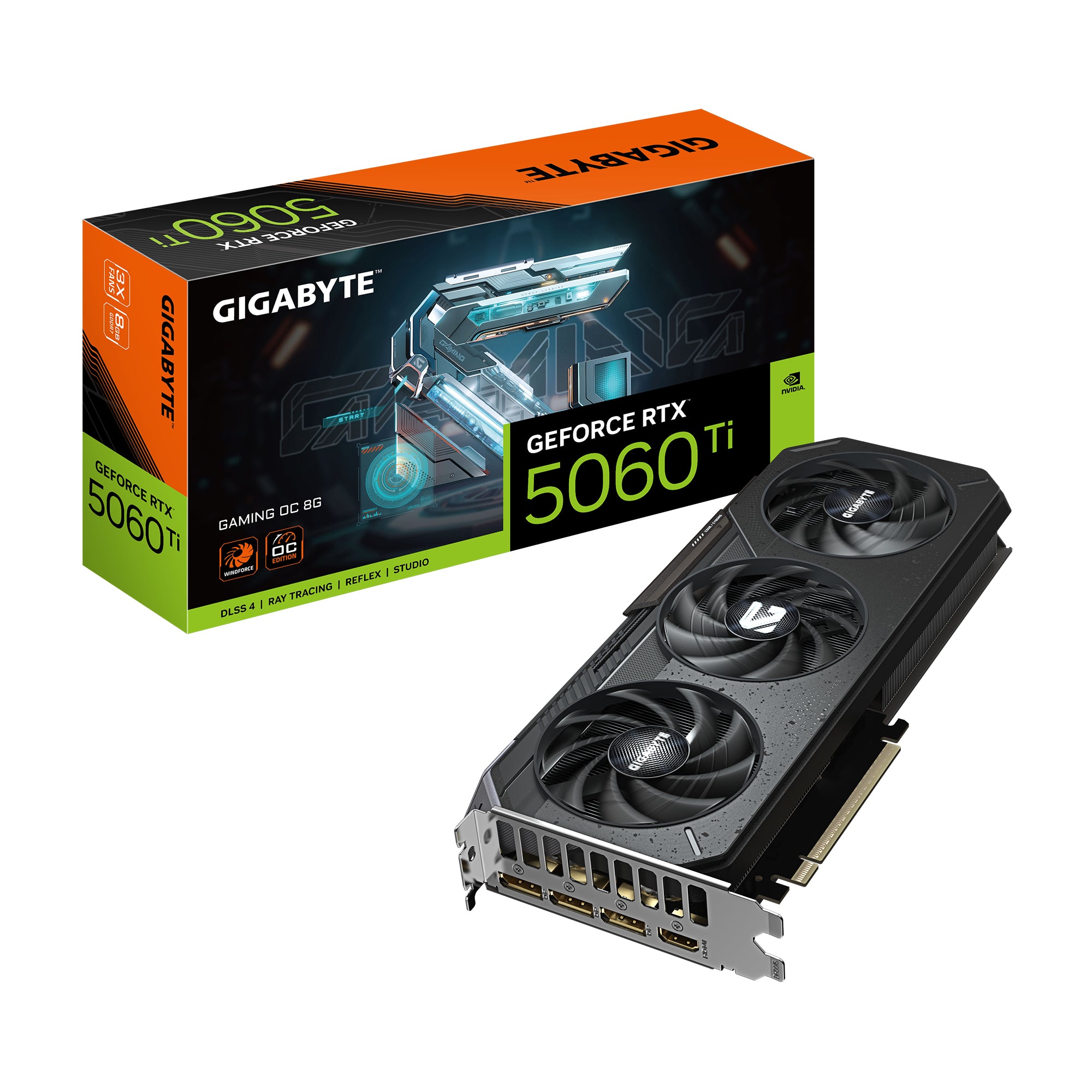 Gigabyte NVIDIA GeForce RTX 5060 Ti GV-N506TGAMING OC-8GD 8GB 128-bit GDDR7 PCI Express 5.0 Video Card