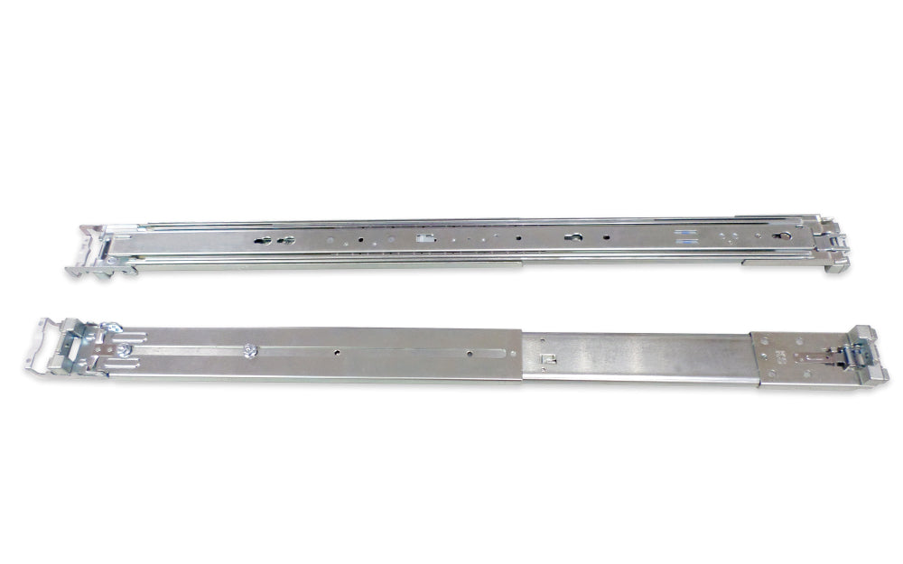 Kit Rieles para NAS QNAP RAIL-B02 Montaje Metalico Plata Profundidad de montaje min 44.3cm max 81.5cm ancho 485 mm