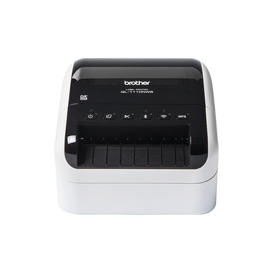Brother QL-1110NWB impresora de etiquetas Térmica directa 300 x 300 DPI 110 mm/seg Inalámbrico y alámbrico Ethernet DK Wifi Bluetooth