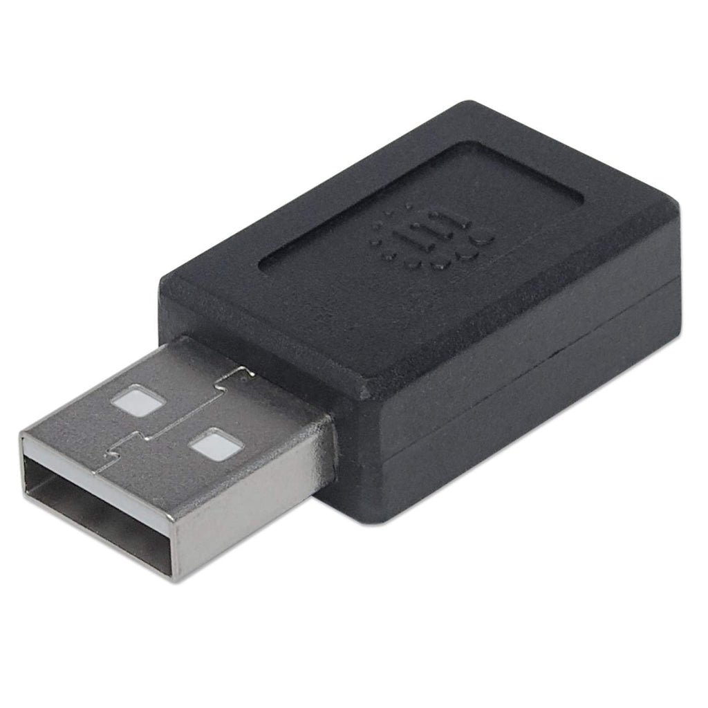 Manhattan USB-C to USB-A 2.0 Adapter, Black