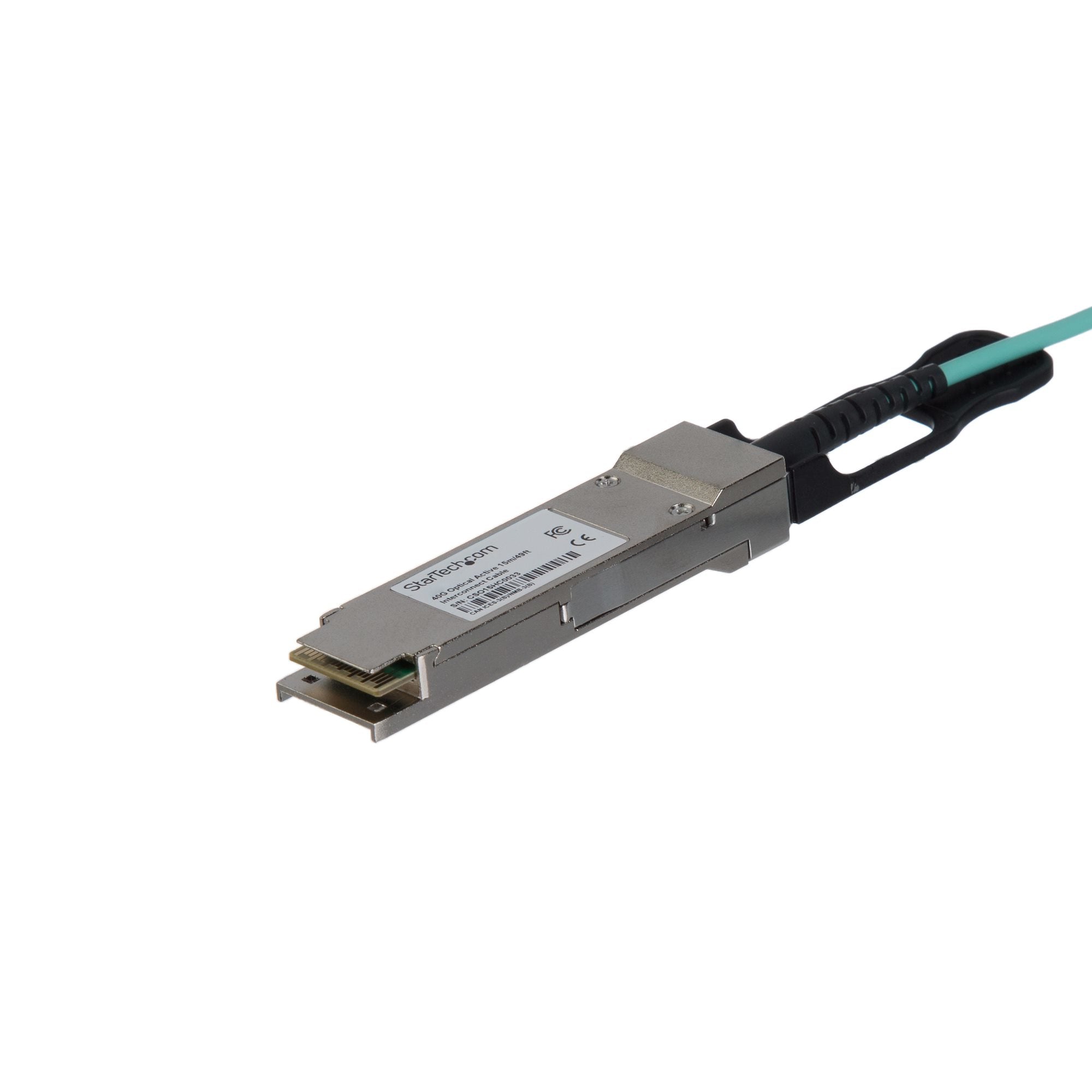 CABLE DE 15M AOC QSFP+ A QSFP+ 40G COMPATIBLE CON MSA SIN CODIFICAR - FIBRA ÓPTICA ACTIVA QSFP+ DE 40 GBE - CABLE MóDULO TRANSCEPTOR/QSFP+ 40 GBPS STARTECH