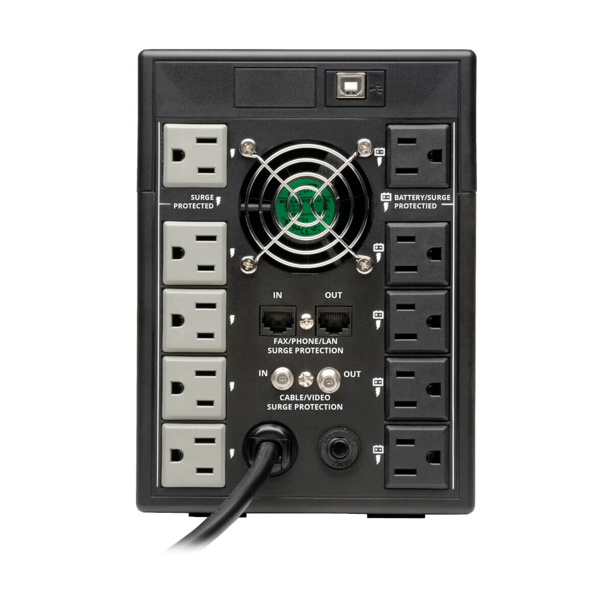Tripp Lite OMNI1500LCDT UPS line-interactive OmniSmart 1,500 VA 810 W 120 V - 10 tomacorrientes, AVR, USB, LCD, de torre